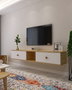 Hanah Home Zuzu 150 Soporte para TV Roble Zafiro y Blanco